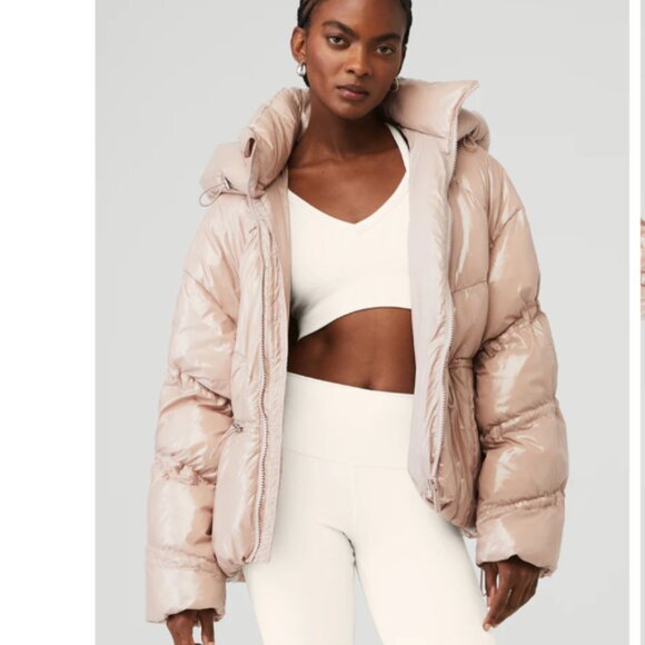 NEW Alo Stunner Puffer Jacket Dusty Pink Size S - Picture 2 of 16